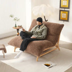 Fauteuil poire grand format, fauteuil poire moelleux avec cadre en bois massif, chaise longue confortable avec rembourrage en duvet
