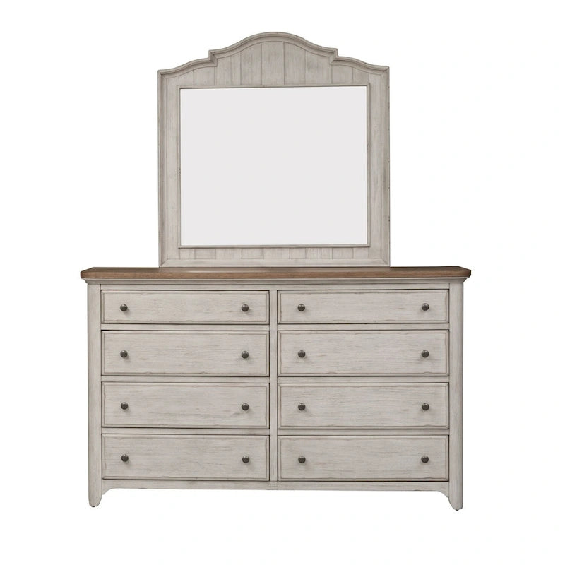 Commode à 8 tiroirs Farmhouse Reimagined blanc antique