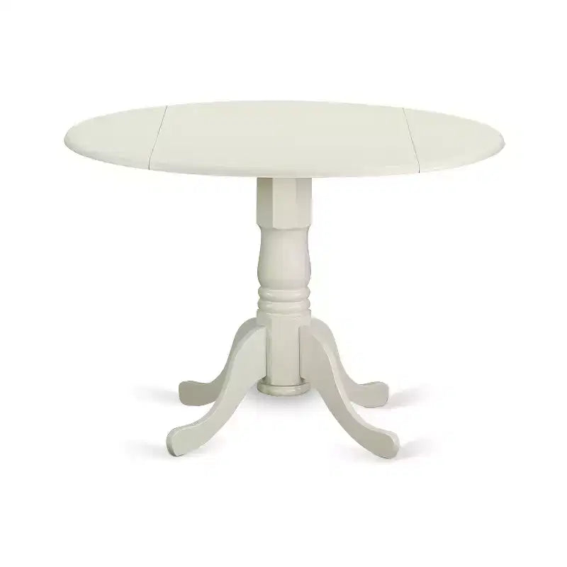 Table à manger en bois d'acacia offrant une texture boisée avec deux rallonges abattantes de 23 cm