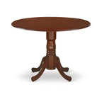 Table à manger en bois d'acacia offrant une texture boisée avec deux rallonges abattantes de 23 cm