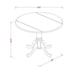 Table à manger en bois d'acacia offrant une texture boisée avec deux rallonges abattantes de 23 cm