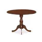 Table à manger en bois d'acacia offrant une texture boisée avec deux rallonges abattantes de 23 cm