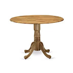 Table à manger en bois d'acacia offrant une texture boisée avec deux rallonges abattantes de 23 cm