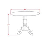 Table à manger en bois d'acacia offrant une texture boisée avec deux rallonges abattantes de 23 cm