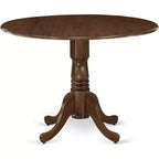 Table à manger en bois d'acacia offrant une texture boisée avec deux rallonges abattantes de 23 cm