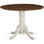 Table à manger en bois d'acacia offrant une texture boisée avec deux rallonges abattantes de 23 cm