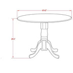 Table à manger en bois d'acacia offrant une texture boisée avec deux rallonges abattantes de 23 cm