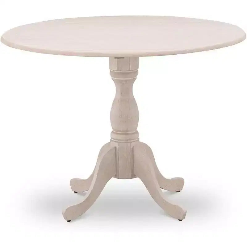 Table à manger en bois d'acacia offrant une texture boisée avec deux rallonges abattantes de 23 cm