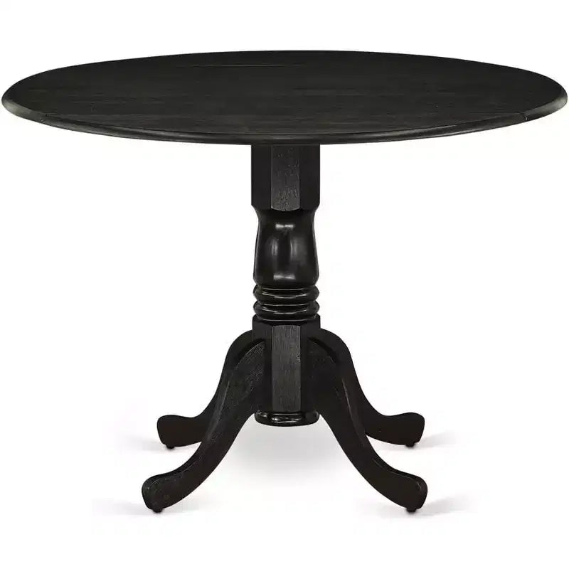 HomeStock Dining Table Made of Acacia Wood offering Wood Texture with Two 9 Inch Drop Leaves