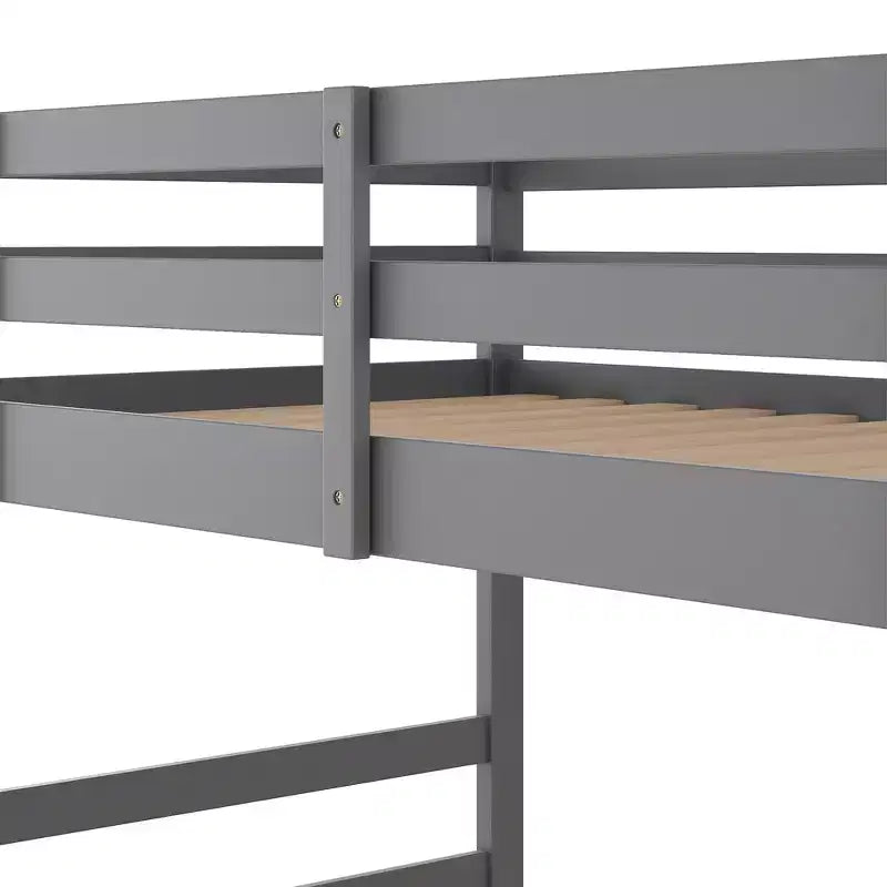 Lit superposé bas, Lit superposé en bois avec échelle, Lit superposé avec garde-corps complets