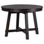 Table à manger ronde de 58 pouces de style ferme, table de cuisine avec pieds épais croisés et plateau lourd, table pliante pour salle à manger