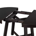 Table à manger ronde de 58 pouces de style ferme, table de cuisine avec pieds épais croisés et plateau lourd, table pliante pour salle à manger