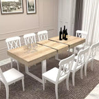 Table à manger extensible moderne de 78 pouces pour 8 personnes, table de cuisine avec grand plateau long, table pliable pour fête, conférence