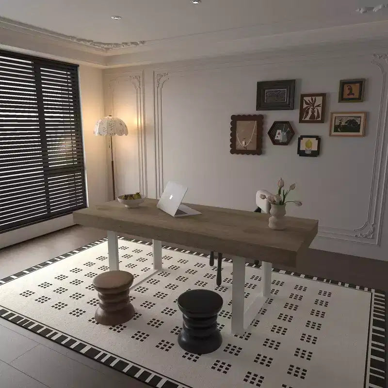 Table à manger extensible moderne de 78 pouces pour 8 personnes, table de cuisine avec grand plateau long, table pliable pour fête, conférence