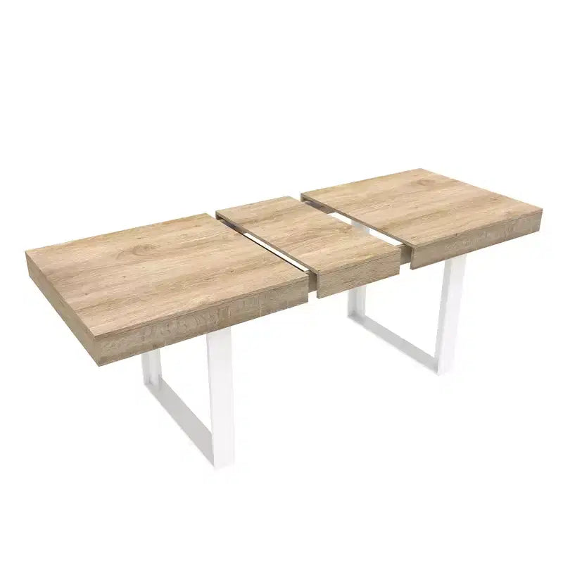 Table à manger extensible moderne de 78 pouces pour 8 personnes, table de cuisine avec grand plateau long, table pliable pour fête, conférence