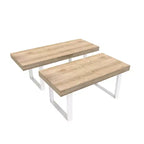 Table à manger extensible moderne de 78 pouces pour 8 personnes, table de cuisine avec grand plateau long, table pliable pour fête, conférence