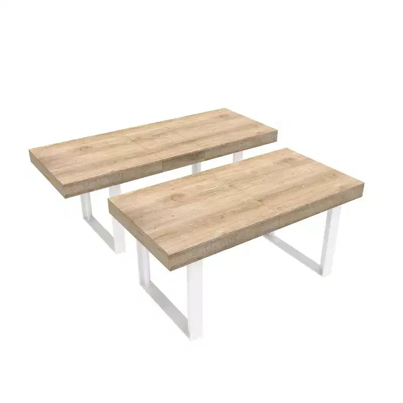 Table à manger extensible moderne de 78 pouces pour 8 personnes, table de cuisine avec grand plateau long, table pliable pour fête, conférence