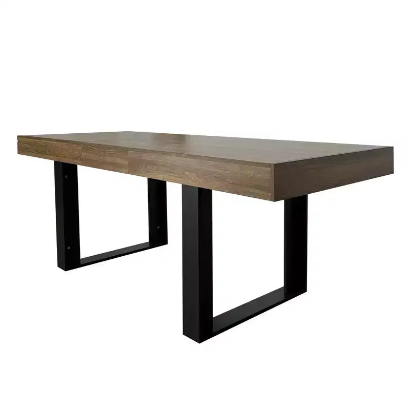 Table à manger extensible moderne de 78 pouces pour 8 personnes, table de cuisine avec grand plateau long, table pliable pour fête, conférence