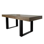 Table à manger extensible moderne de 78 pouces pour 8 personnes, table de cuisine avec grand plateau long, table pliable pour fête, conférence