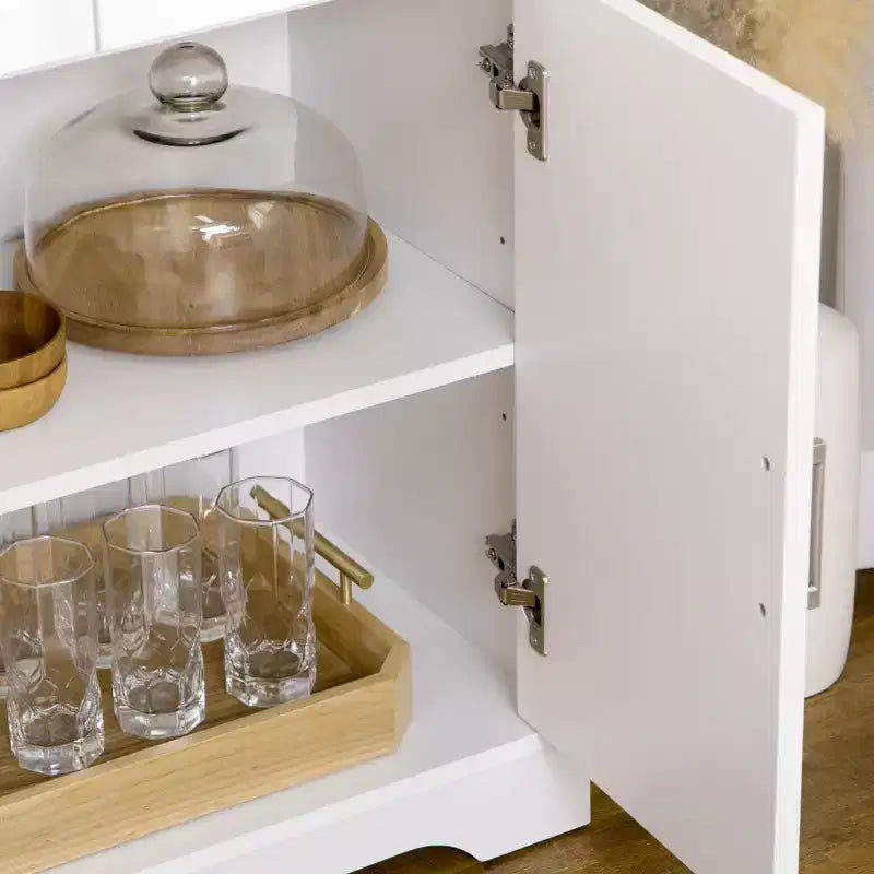 Bahut de cuisine moderne avec rangement, îlot de cuisine, meuble de salle à manger, meuble de salon