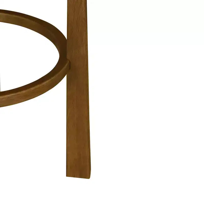 Tabourets de bar rembourrés ronds en bois d'hévéa Ashton (Lot de 2)