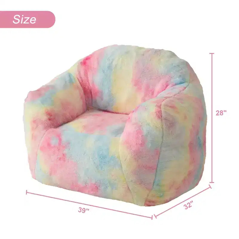 Fauteuil poire de luxe en fausse fourrure moelleuse avec accoudoirs et dossier, chaise longue ergonomique en mousse à mémoire de forme pour salon, chambre, bureau