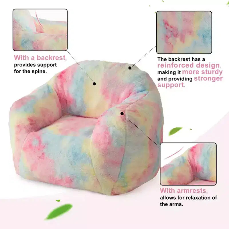 Fauteuil poire de luxe en fausse fourrure moelleuse avec accoudoirs et dossier, chaise longue ergonomique en mousse à mémoire de forme pour salon, chambre, bureau