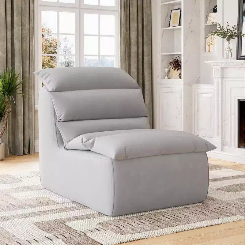 Bean Bag Chair, Lazy Floor Couch with High-Resilience Foam, Non-Slip Base, Beanbag Chairs for Adults, Fireside Chair for Reading Gaming Living Room