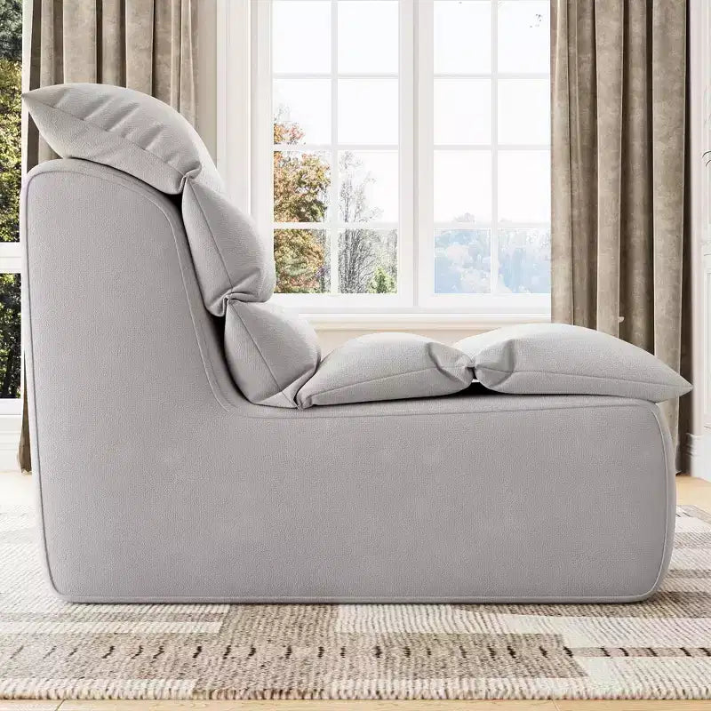 Pouf Géant, Canapé de Sol Paresseux en Mousse Haute Résilience, Base Antidérapante, Pouf pour Adultes, Fauteuil de Cheminée pour Lecture, Jeux, Salon