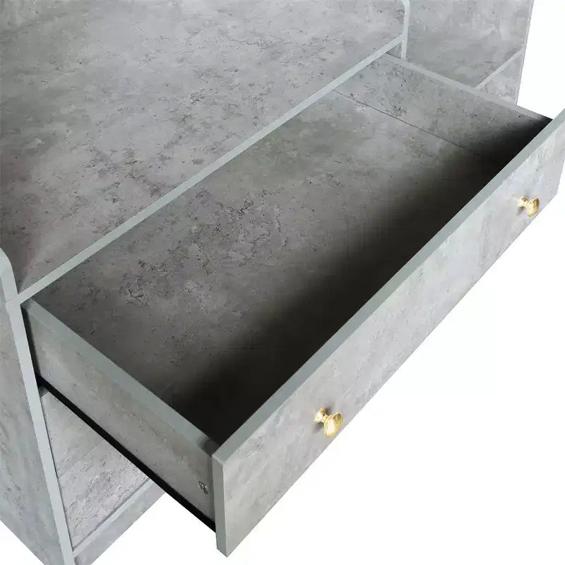 Armoire ouverte en aggloméré pour chambre, style bois, meuble de rangement multi-zones