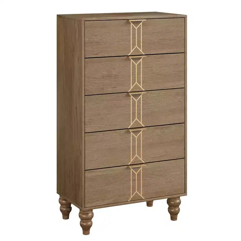 Commode de Chambre à 5 Tiroirs de Rangement Commode Haute Moderne avec Tiroirs Profonds pour Chambre
