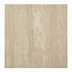 Table basse, plateau carré en travertin de 35 pouces, bois naturel beige