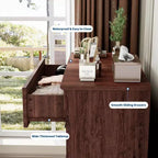 Commode 4 Tiroirs pour Chambre à Coucher, Armoire Haute de Style Ferme avec Poignées en Métal, Armoire en Bois Rustique pour Salon, Couloir