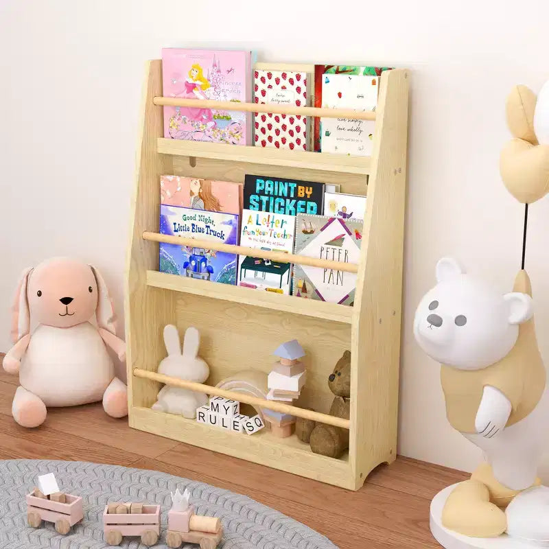 Bibliothèque pour enfants à 3 niveaux, étagère à livres pour enfants, aide à garder les chambres, les salles de jeux et les salles de classe organisées