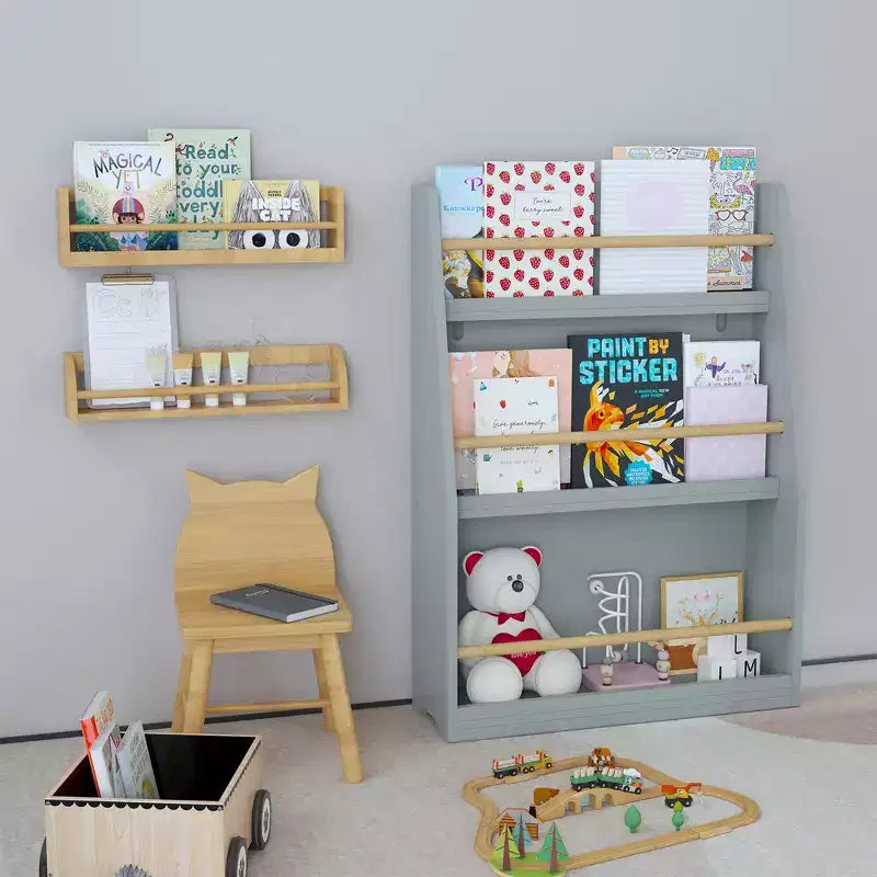 Bibliothèque pour enfants à 3 niveaux, étagère à livres pour enfants, aide à garder les chambres, les salles de jeux et les salles de classe organisées