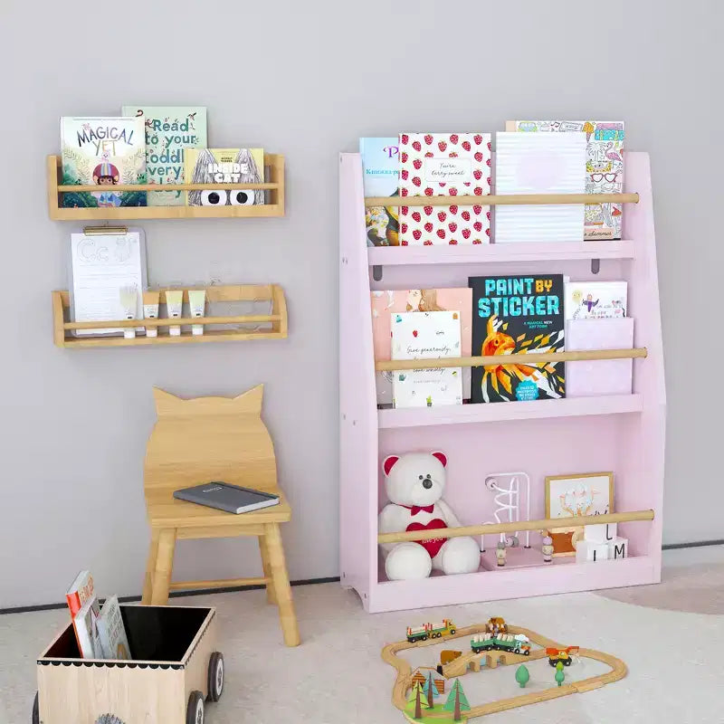Bibliothèque pour enfants à 3 niveaux, étagère à livres pour enfants, aide à garder les chambres, les salles de jeux et les salles de classe organisées