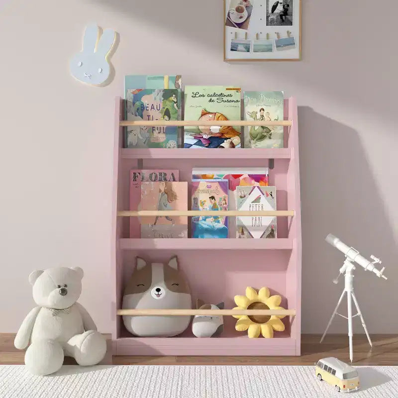 Bibliothèque pour enfants à 3 niveaux, étagère à livres pour enfants, aide à garder les chambres, les salles de jeux et les salles de classe organisées
