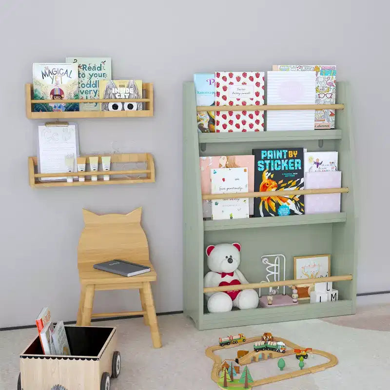Bibliothèque pour enfants à 3 niveaux, étagère à livres pour enfants, aide à garder les chambres, les salles de jeux et les salles de classe organisées