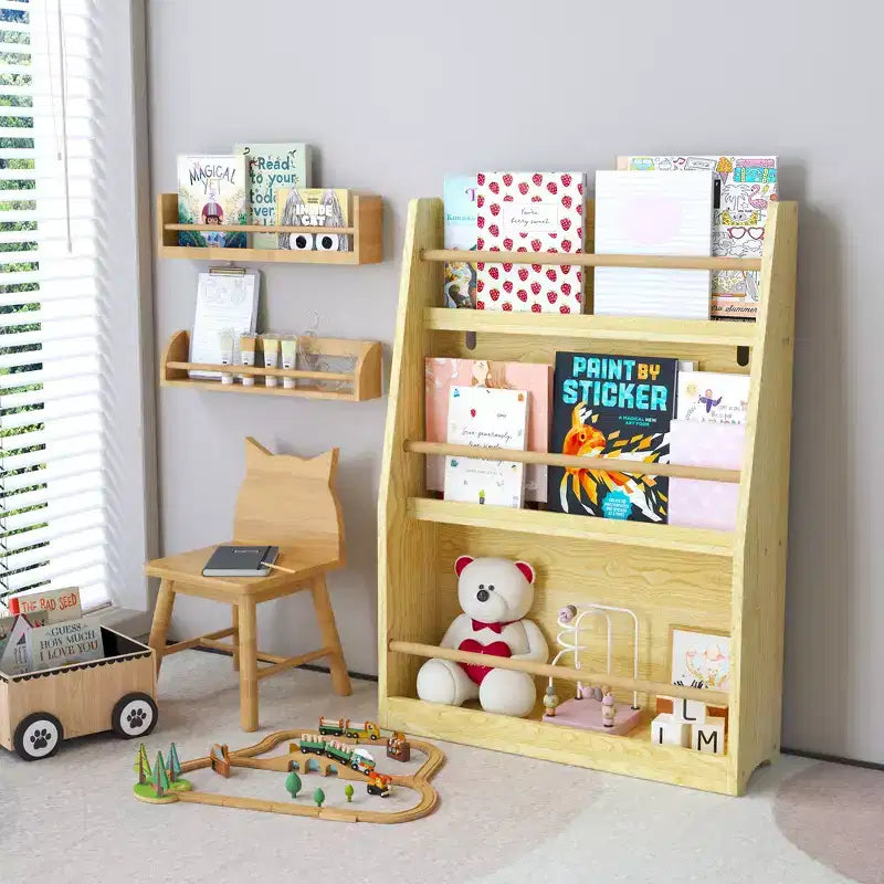 Bibliothèque pour enfants à 3 niveaux, étagère à livres pour enfants, aide à garder les chambres, les salles de jeux et les salles de classe organisées