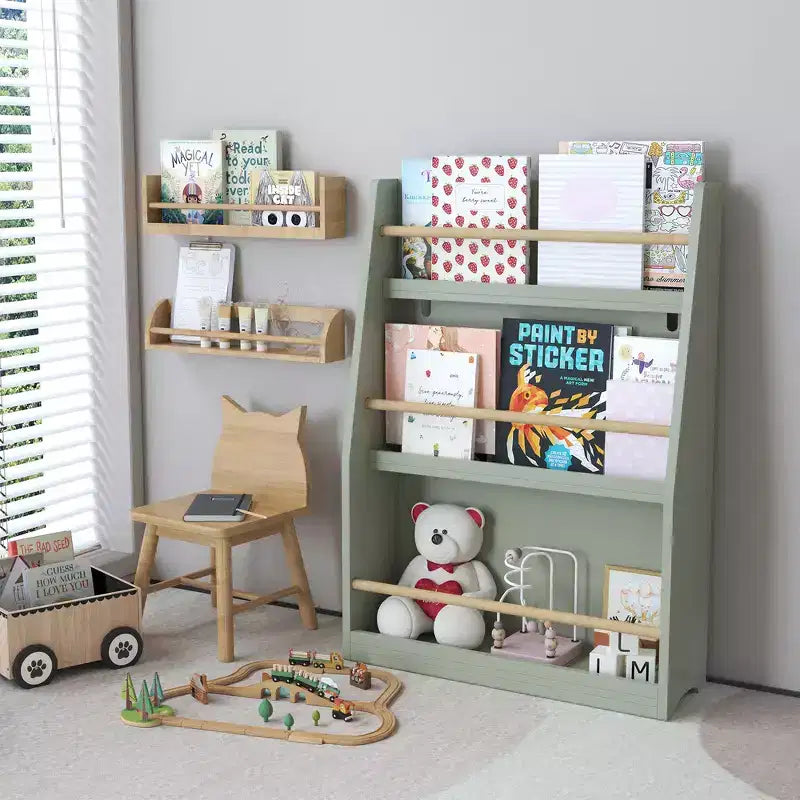 Bibliothèque pour enfants à 3 niveaux, étagère à livres pour enfants, aide à garder les chambres, les salles de jeux et les salles de classe organisées