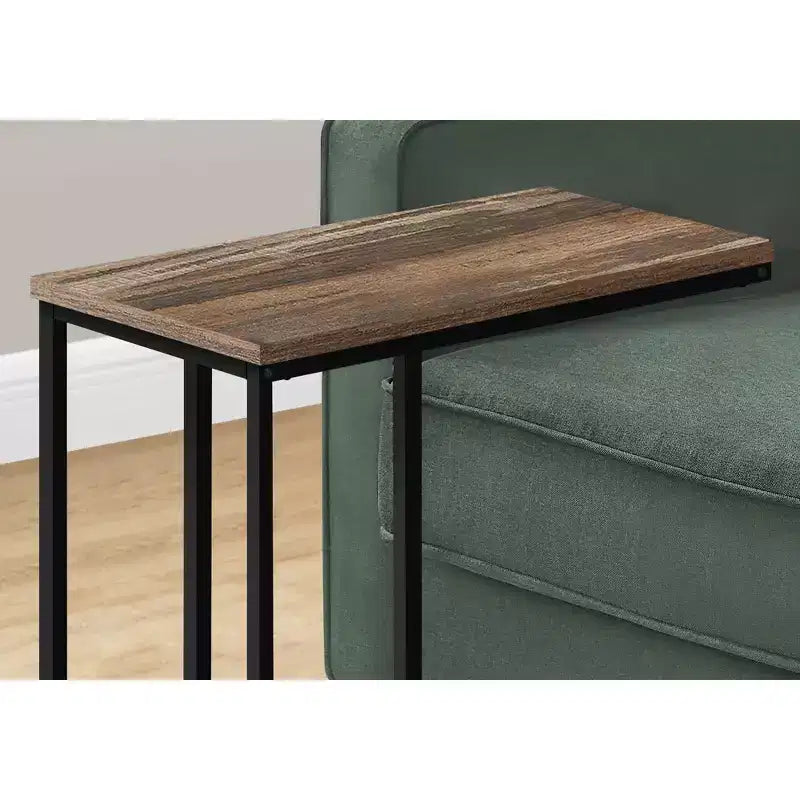 Table d'appoint minimaliste en C avec cadre en métal, tables de plateau modernes, table d'accoudoir de canapé pour salon, chambre, côté de canapé