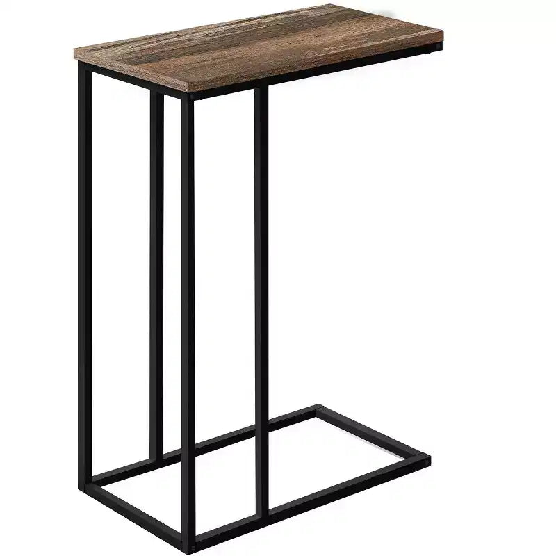 Table d'appoint minimaliste en C avec cadre en métal, tables de plateau modernes, table d'accoudoir de canapé pour salon, chambre, côté de canapé