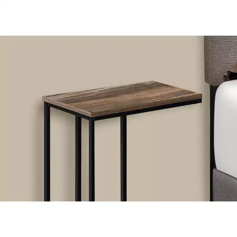 Table d'appoint minimaliste en C avec cadre en métal, tables de plateau modernes, table d'accoudoir de canapé pour salon, chambre, côté de canapé