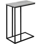 Table d'appoint minimaliste en C avec cadre en métal, tables de plateau modernes, table d'accoudoir de canapé pour salon, chambre, côté de canapé
