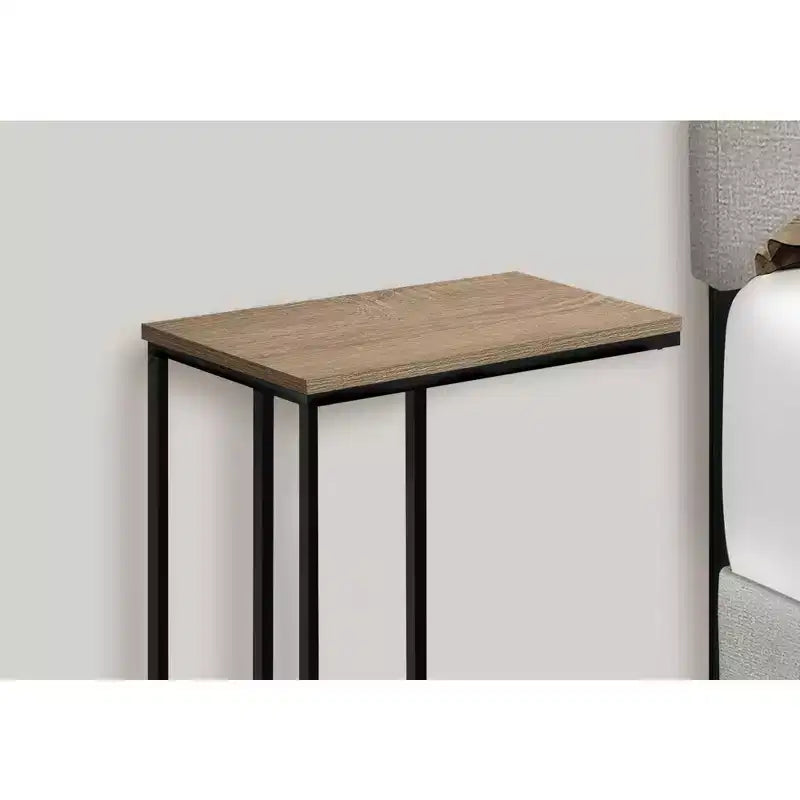 Table d'appoint minimaliste en C avec cadre en métal, tables de plateau modernes, table d'accoudoir de canapé pour salon, chambre, côté de canapé