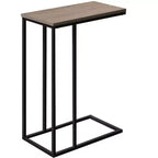 Table d'appoint minimaliste en C avec cadre en métal, tables de plateau modernes, table d'accoudoir de canapé pour salon, chambre, côté de canapé