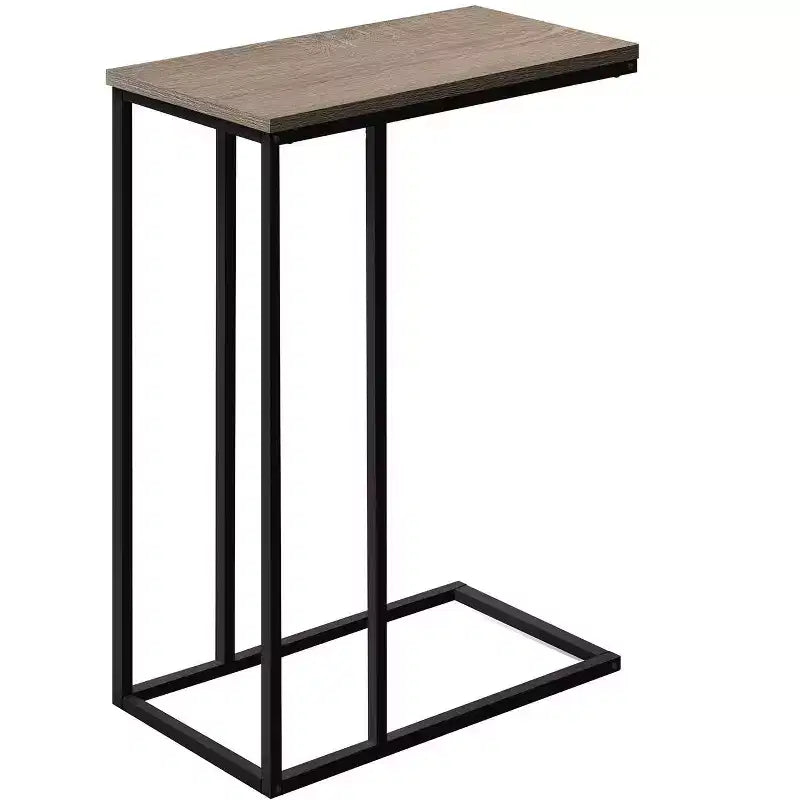 Table d'appoint minimaliste en C avec cadre en métal, tables de plateau modernes, table d'accoudoir de canapé pour salon, chambre, côté de canapé