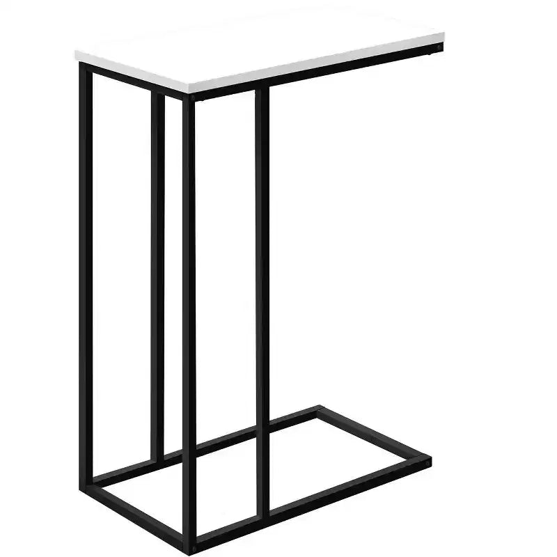 Table d'appoint minimaliste en C avec cadre en métal, tables de plateau modernes, table d'accoudoir de canapé pour salon, chambre, côté de canapé
