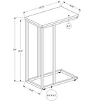 Table d'appoint minimaliste en C avec cadre en métal, tables de plateau modernes, table d'accoudoir de canapé pour salon, chambre, côté de canapé