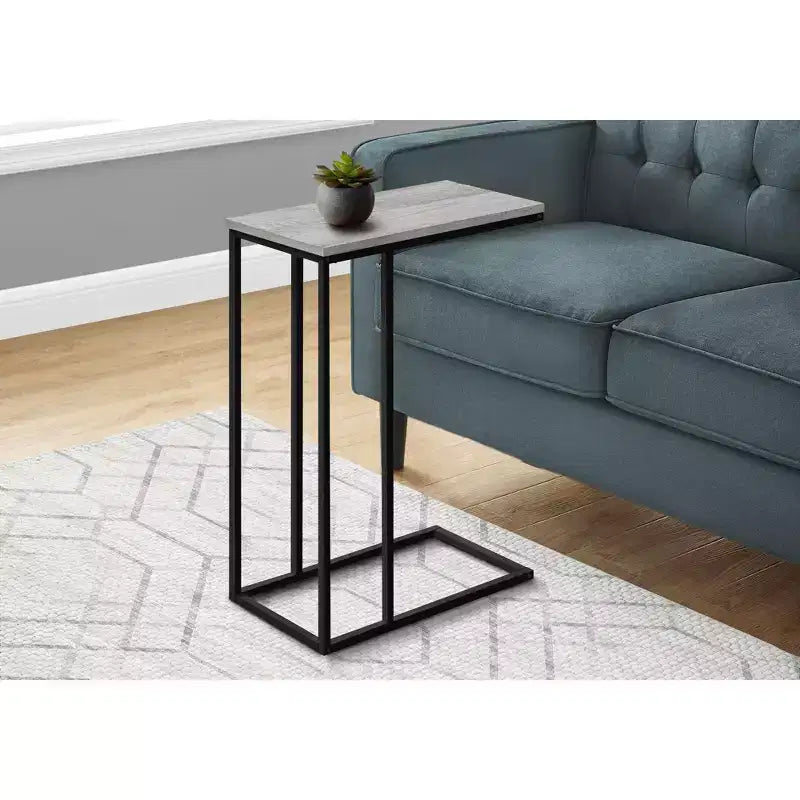 Table d'appoint minimaliste en C avec cadre en métal, tables de plateau modernes, table d'accoudoir de canapé pour salon, chambre, côté de canapé